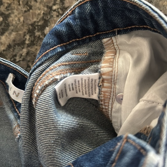 Tinseltown high rise flare Blue Distressed Jeans NWT 7/28 - Picture 8 of 13